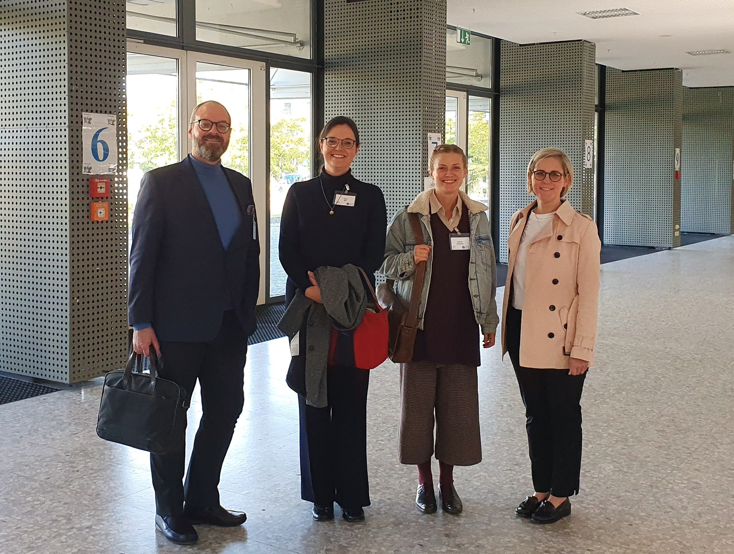 Daniel Reupke, Dr. Silvia Bier, Johanna Danhauser, Dr. Elisabeth van Treeck auf der Jahrestagung der GfM in Saarbrücken